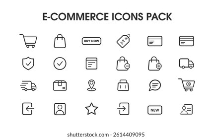 E-Commerce icon essential e-commerce Line Icons  Shopping and Payment Symbols 
