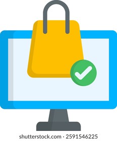 Ecommerce Icon Flat Vector Illustration