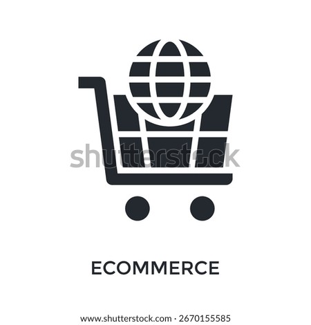 Ecommerce Icon Glyph Style. Vector Illustration For Graphic Design