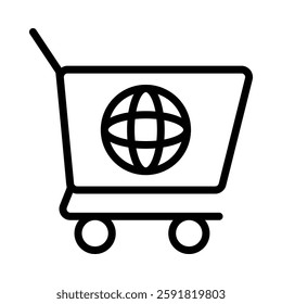 Ecommerce icon illustration in line style. Perfect for website mobile app presentation. Suitable for any user interface and user experience