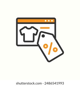 ecommerce icon, isolated colored icon theme ecommerce