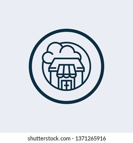 E-commerce icon isolated on white background.. E-commerce icon trendy and modern symbol for graphic and web design. 