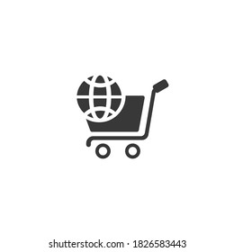 Ecommerce Icon Isolated Vector Black and White Graphic