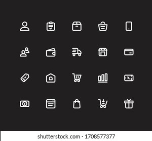 E-Commerce-Icon-Styling für mobile App