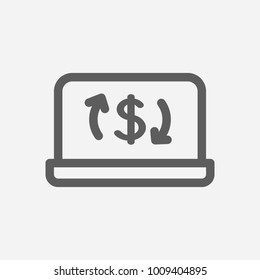 Ecommerce icon line symbol. Isolated vector illustration of business sign concept for your web site mobile app logo UI design.