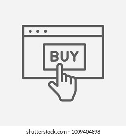 Ecommerce icon line symbol. Isolated vector illustration of buy sign concept for your web site mobile app logo UI design.
