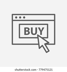 Ecommerce icon line symbol. Isolated vector illustration of buy sign concept for your web site mobile app logo UI design.