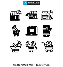 ecommerce icon or logo isolated sign symbol vector illustration - Collection of high quality black style vector icons

