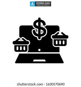 ecommerce icon or logo isolated sign symbol vector illustration - high quality black style vector icons
