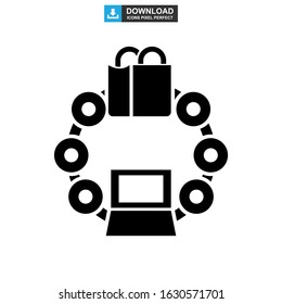 ecommerce icon or logo isolated sign symbol vector illustration - high quality black style vector icons

