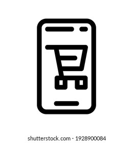 Icono de eCommerce o logotipo símbolo de señas aislado ilustración vectorial - iconos vectoriales de estilo negro de alta calidad
