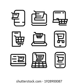 eCommerce icon or logo isolated sign symbol vector illustration - Collection of high quality black style vector icons
