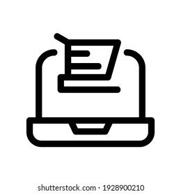 Icono de eCommerce o logotipo símbolo de señas aislado ilustración vectorial - iconos vectoriales de estilo negro de alta calidad
