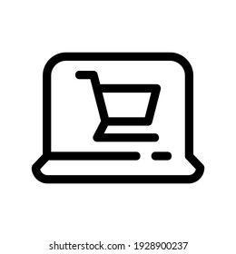 Icono de eCommerce o logotipo símbolo de señas aislado ilustración vectorial - iconos vectoriales de estilo negro de alta calidad

