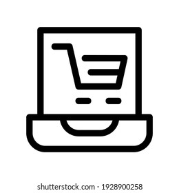 E-Commerce-Symbol oder -Logo einzeln auf Zeichen, Vektorgrafik - hochwertige Vektorsymbole in schwarzem Stil
