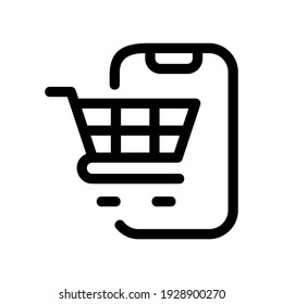 Icono de eCommerce o logotipo símbolo de señas aislado ilustración vectorial - iconos vectoriales de estilo negro de alta calidad
