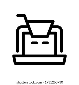 icono de ecommerce o logotipo símbolo de signo aislado ilustración vectorial - iconos vectoriales de estilo negro de alta calidad
