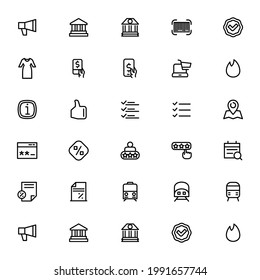 E-Commerce-Symbol oder -Logo einzeln auf Zeichen, Vektorgrafik - Sammlung von hochwertigen Vektorsymbol in schwarzem Stil
