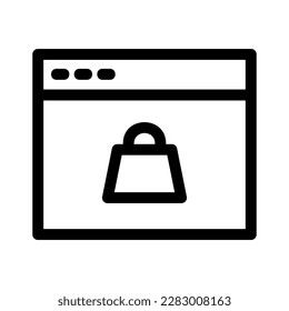 E-Commerce-Symbol oder -Logo einzeln auf Zeichen, Vektorgrafik - hochwertige Vektorsymbole in schwarzem Stil
