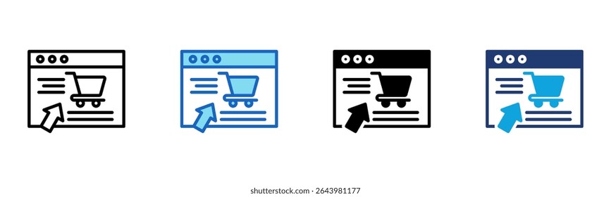 Ecommerce icon Multi Style Vector Illustration