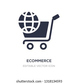 ecommerce icon on white background. Simple element illustration from Social media marketing concept. ecommerce icon symbol design.