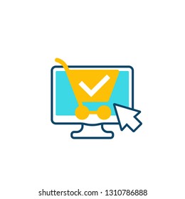 e-commerce icon, online purchase