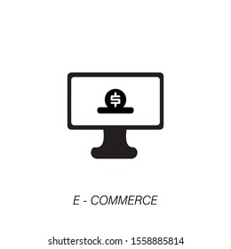 E-commerce icon. Online shopping symbol. Logo design element