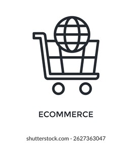 Ecommerce Icon Outline Style. Vector Illustration For Graphic Design