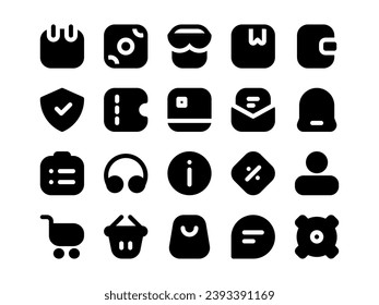 E-Commerce Icon Pack Filled Style. Business and Sale Icons Collection, Perfect for Websites, Landing Pages, Mobile Apps, and Presentations. Suitable for UI UX.