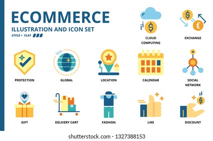 Ecommerce icon set