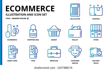 Ecommerce icon set