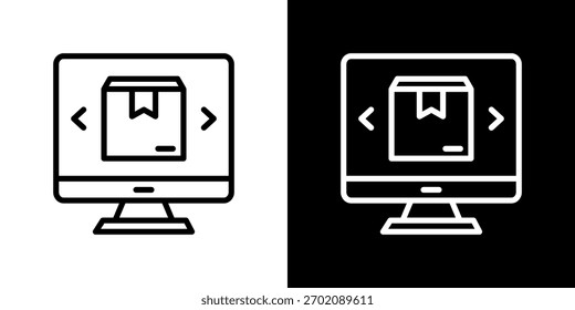 Ecommerce Icon Set. Clean Line Design With Light And Dark Versions For Versatile Use.