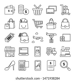 e-commerce icon set collection,eps 10