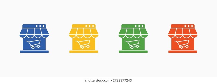 Ecommerce Icon Set Color Multiple Style Collection
