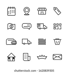 E-commerce icon set design for web and mobile apps