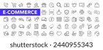 E-Commerce icon set with editable stroke. Online shopping thin line icon collection. Vector illustration