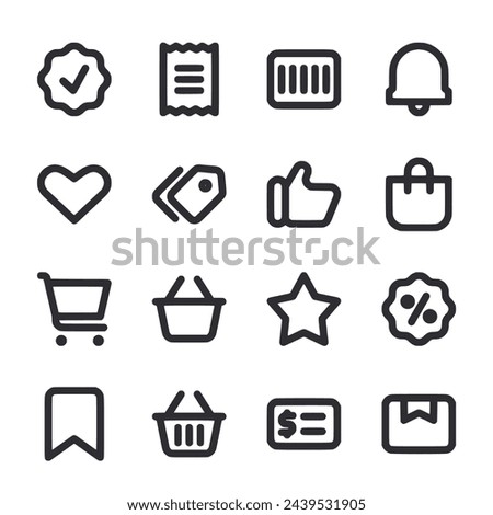 Ecommerce icon set isolaed on white