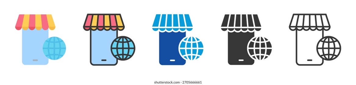 ecommerce icon set multi style various collection
