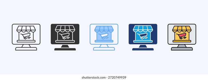 Ecommerce Icon Set Multistyle Various Collection Element For Design