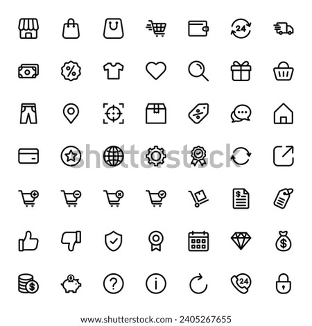 e-commerce icon set. online shopping icon set vector illustration for web and mobile apps