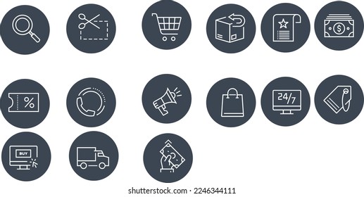 E-Commerce Icon Set vector design