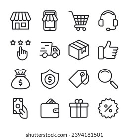 E-commerce icon set vector illustration