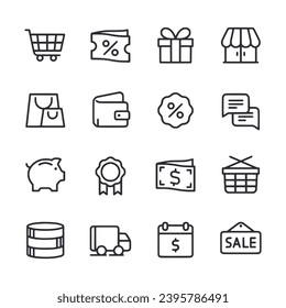 E-commerce icon set vector illustration