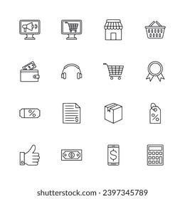 Ecommerce icon set vector illustration