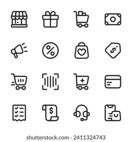E-Commerce-Symbol-Set, Vektorgrafik