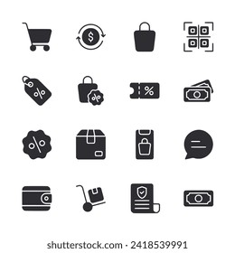 Ecommerce icon set vector illustration