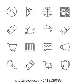 Ecommerce icon set vector illustration