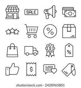 Ecommerce icon set vector illustration