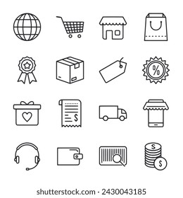 Ecommerce icon set vector illustration