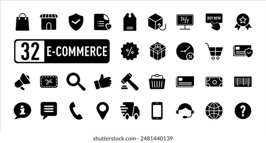 E-commerce icon set vector illustration. E-commerce Icon Collection.
